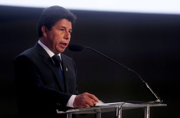 De inmiddels gezette Peruaanse president Pedro Castillo in november.