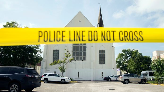 De kerk Mother Emanuel in Charleston, South Carolina, waar Dylann Roof in 2015 een bloedbad aanrichtte.