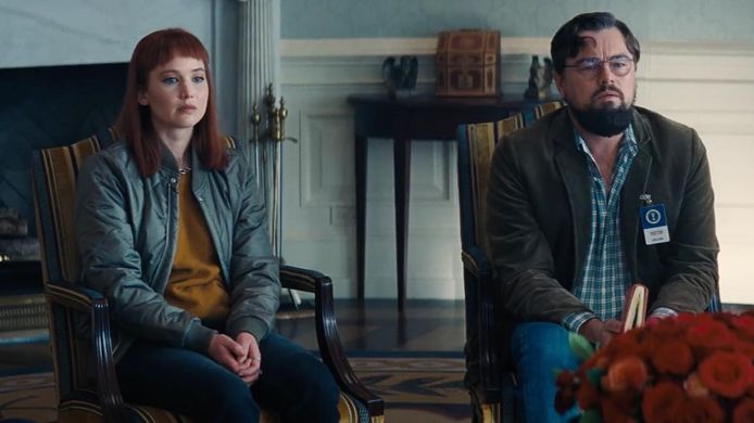 Jennifer Lawrence et Leonardo DiCaprio dans "Don't look up".