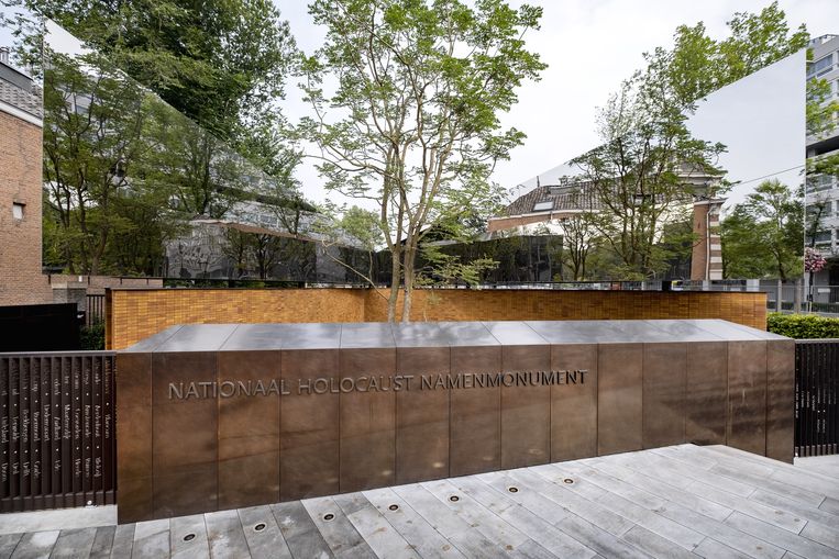 Het Nationaal Holocaust Namenmonument in Amsterdam. Beeld ANP