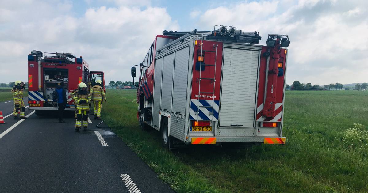 Brandweer rukt uit naar Dalmsholte voor een brandje... in een brandweerwagen