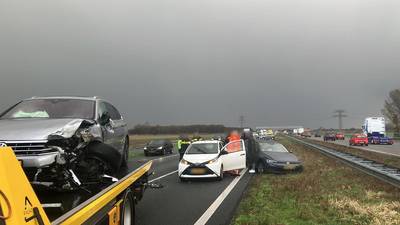 A58 korte tijd dicht richting Bergen op Zoom door botsing bij Wouwse Plantage