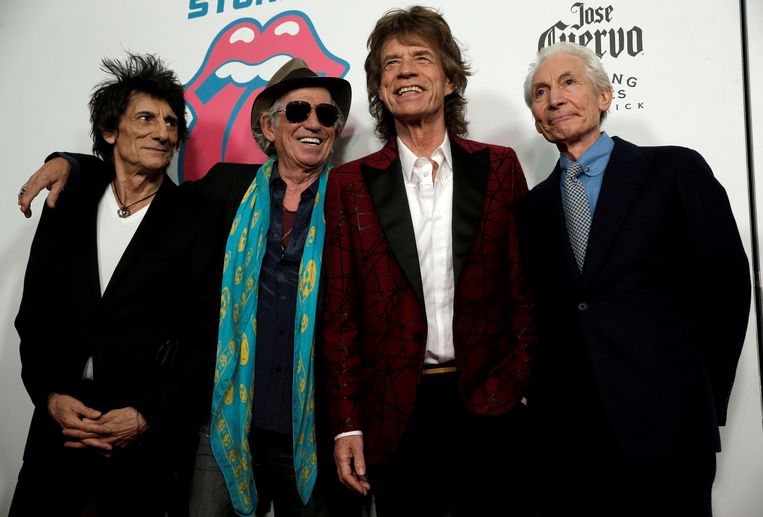 Ronnie Wood, Keith Richards, Mick Jagger en Charlie Watts.  Beeld Reuters