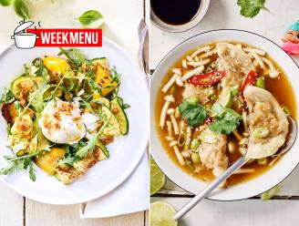 Van salade met gegrilde groenten tot homemade dumplings: deze 5 gerechten van onze HLN-chefs helpen je volgende week uit de nood