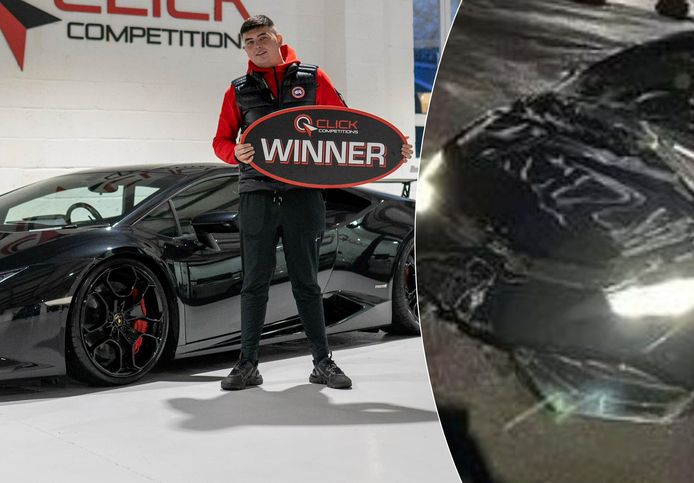 Man wint dure Lamborghini met 1 euro maar crasht er al mee na drie weken |  Nieuws 