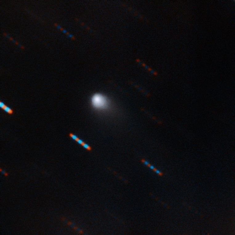 Een beeld van de nieuwe bezoeker van ons zonnestelsel, genomen door het Gemini Observatory op Hawaii. 