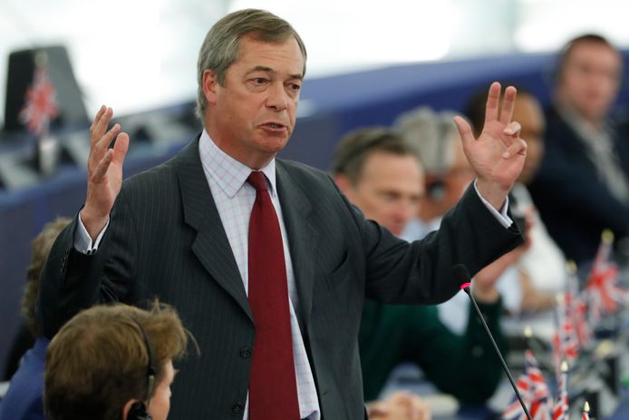 De Britse EU-scepticus Nigel Farage.