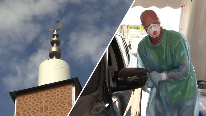 In Bergen op Zoom was vorige week twee dagen  een mobiele teststraat ingericht in de buurt van de El Feth Moskee omdat relatief veel mensen uit de Marokkaanse gemeenschap getroffen zijn door het coronavirus.