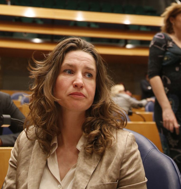 Sharon Gesthuizen (SP) in de Tweede Kamer. Beeld ANP