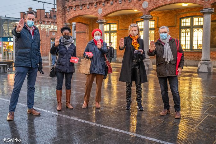 Vooruit Aalst op het Statieplein.