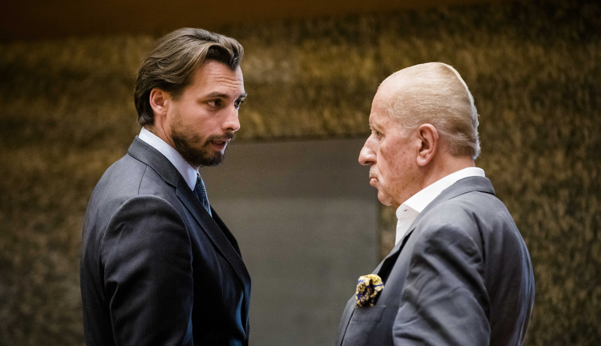  Thierry Baudet (FvD) en Theo Hiddema (FvD) tijdens het wekelijkse vragenuur.