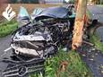 Bij een eenzijdig ongeval zondagochtend op de Noordelijke Dwarsweg in Zevenhuizen is geen bestuurder of inzittende aangetroffen.