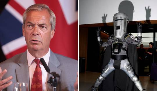 Farages thuiswedstrijd in Clacton ontaardt in een schertsvertoning: Count Binface eist een hoofdrol op