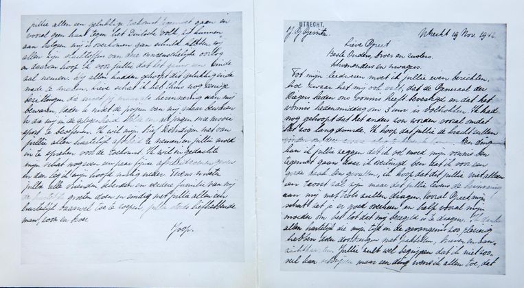 'Ome Joop schreef net als Kraan, op dezelfde datum, een aangrijpende brief aan zijn familie.' Beeld Dingena Mol