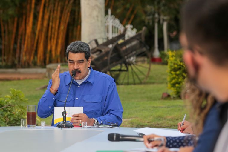 President Nicolas Maduro beschouwt EU-sancties tegen Venezuela als inmenging. Beeld via REUTERS