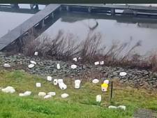 Tientallen jerrycans gedumpt langs de Linge