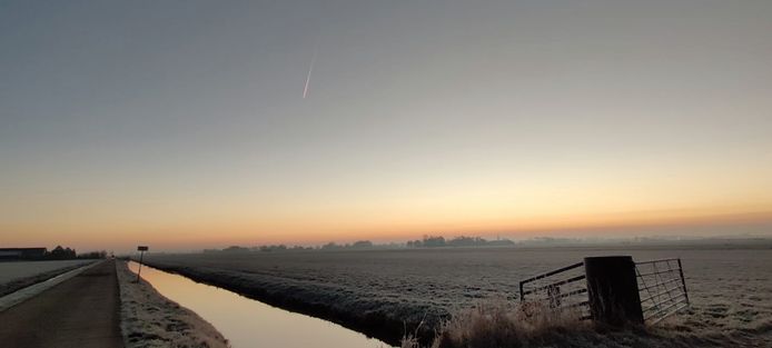 De zonsopgang dinsdagochtend.