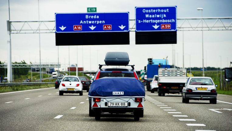 De A16 voorbij Rotterdam Beeld ANP