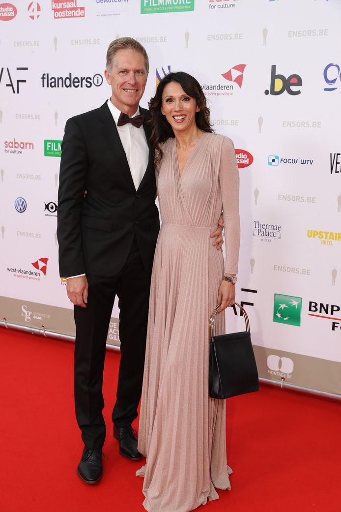 Sandra Bekkari en haar partner Peter Craeymeersch.