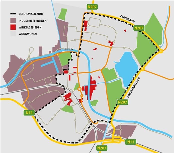De zero-emissiezone gaat vanaf 2026 gelden in Alphen