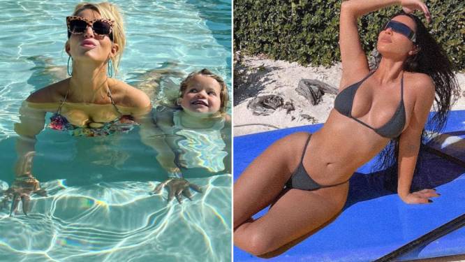 CELEB 24/7. Jessica Simpson doet yoga in het zwembad en Kim Kardashian geniet van het weer