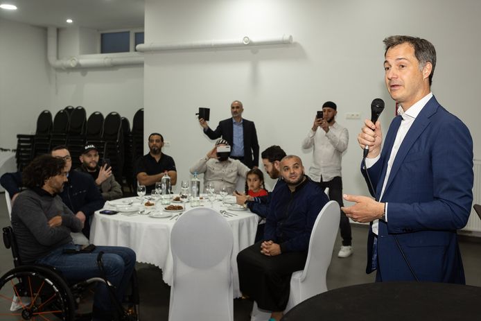 Alexander De Croo à Lokeren jeudi soir.