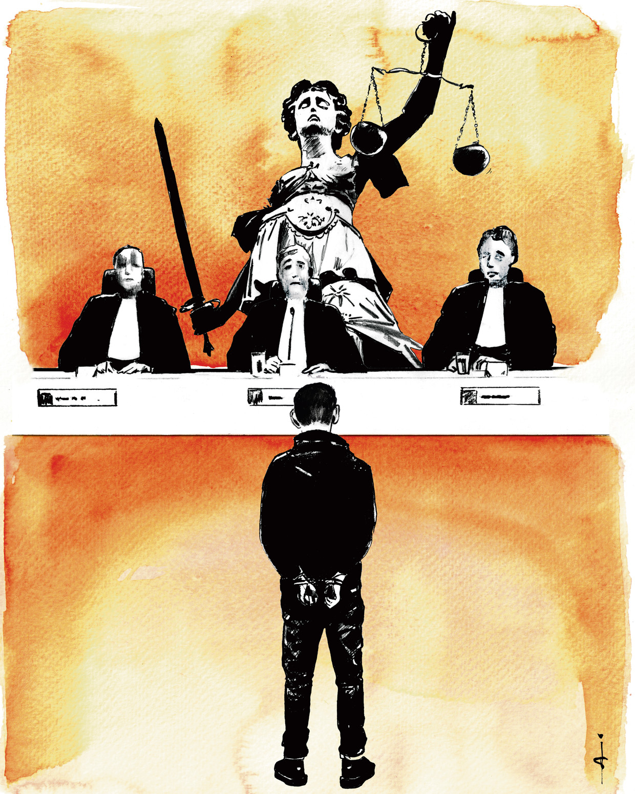 
De toen 16-jarige ‘Mella’ liquideerde in december 2021 de Amsterdamse crimineel Itzhak Meiri. Justitie worstelt met een nieuwe generatie piepjonge verdachten die zéér ernstige misdrijven plegen.  Beeld Sjoukje Bierma