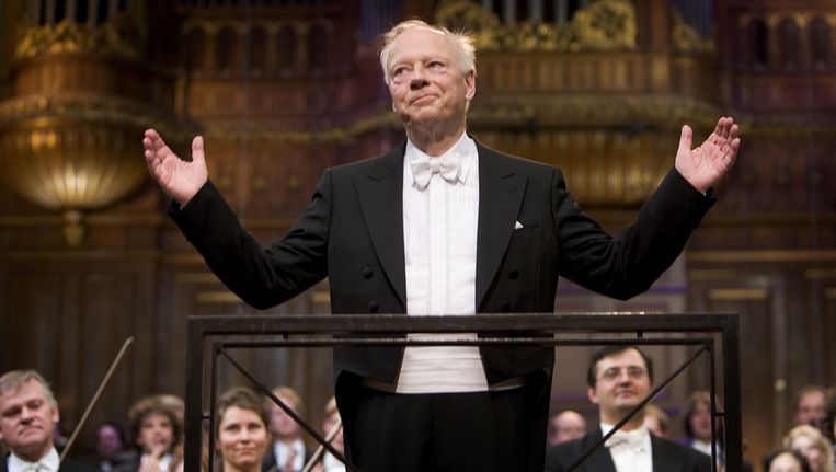Dirigent Bernard Haitink in 2006 in het Concertgebouw. Beeld ANP