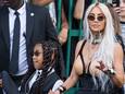 Kim Kardashian et North West au défilé Jean Paul Gaultier de la Fashion Week de Paris en juillet 2022.