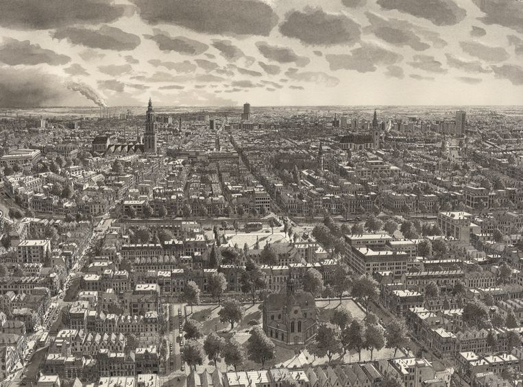 Groningen met de kroontjespen.  Beeld Stefan Bleekrode