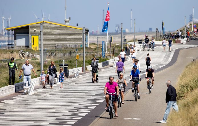 Drukte in Zandvoort.