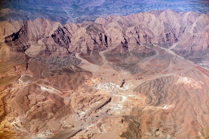 Het Zagrosgebergte op de grens van Iran met Turkije en Irak.