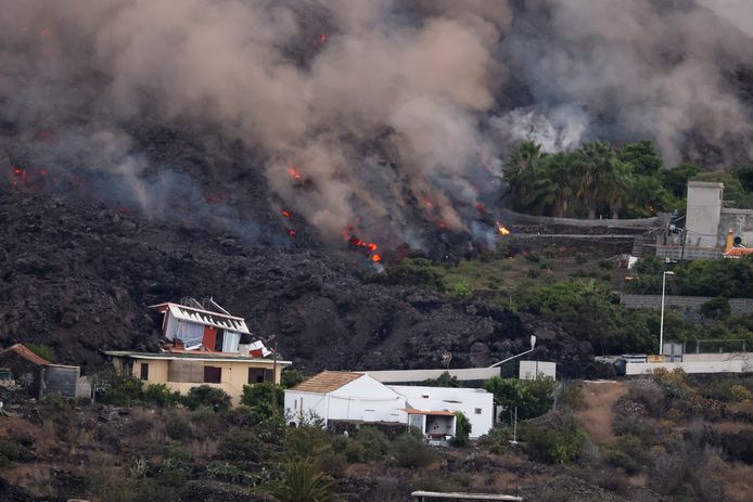 La Palma wordt geteisterd door de uitbarsting van de vulkaan Cumbre Vieja.