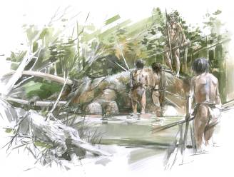 Neanderthalers jaagden in groepen op enorme tot 4 meter hoge olifanten
