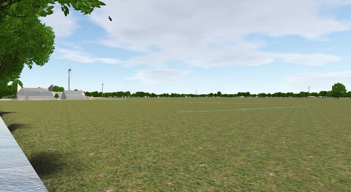 Een impressie van een windmolen van 40 meter hoog op een boerenerf. De gemeente Raalte wil dergelijke turbines mogelijk maken.