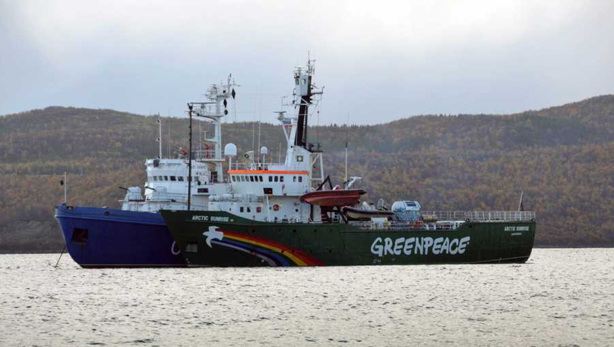 Greenpeace-schip Arctic Sunrise. Beeld epa