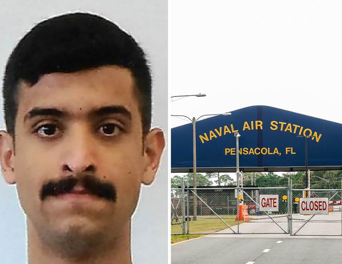 Mohammed Alshamrani (21) – lid van de Saudische luchtmacht - opende het vuur op de Amerikaanse marinebasis Pensacola in Florida.