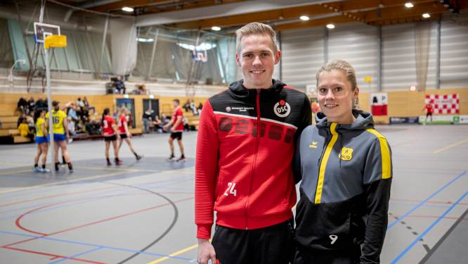 Korfballende broer en zus uit Eindhoven zijn elkaars concurrenten: ‘Wat als ze elkaar in de finale tegenkomen? Wat moet ik dan?’