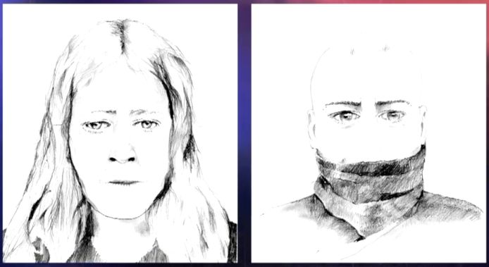 Op basis van getuigenissen van de slachtoffers zijn deze robotfoto's gemaakt.