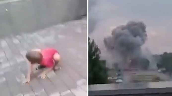 Children drown when a missile flies over them and hits the hotel