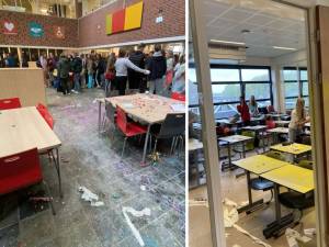 Stinkbommen in de klas en zwaar vuurwerk op het schoolplein; alle lessen afgelast door examenstunt