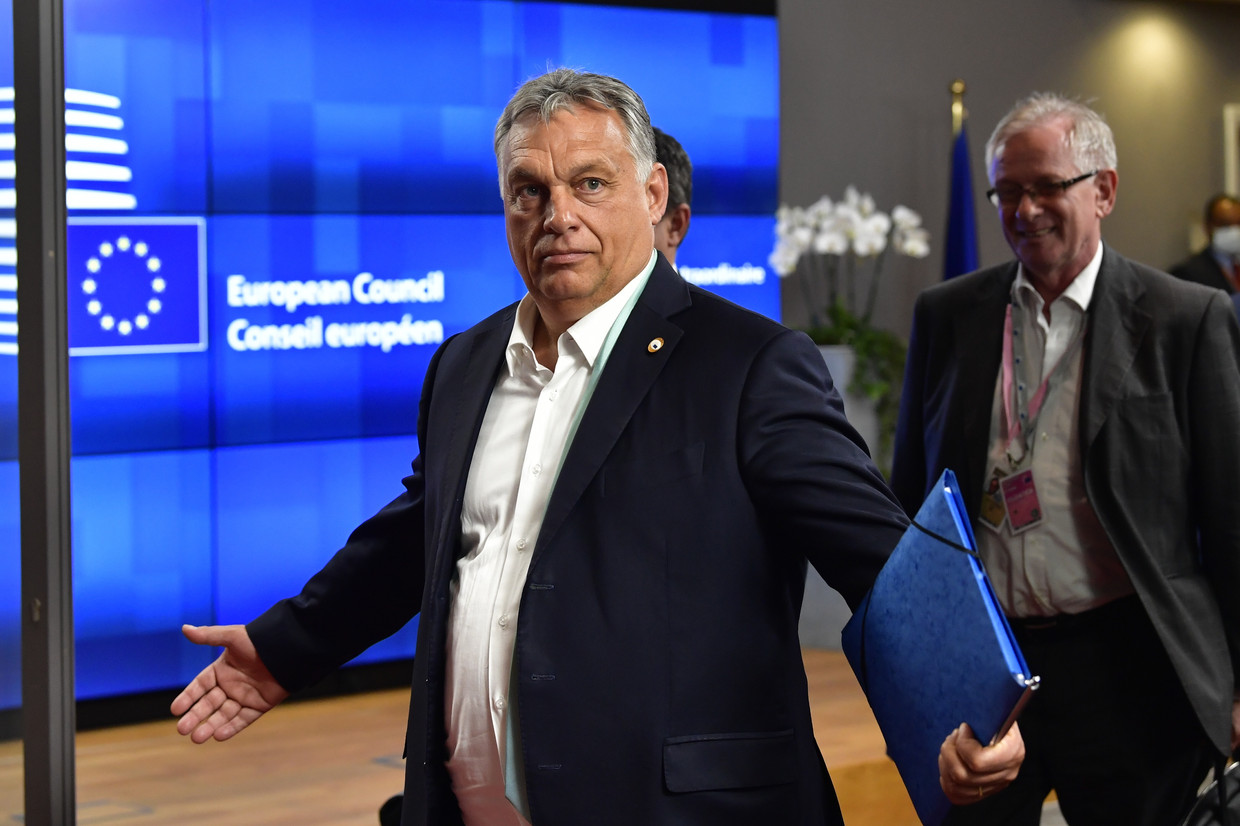 De Hongaarse premier Victor Orbán. Beeld EPA