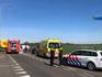 De Zutphensestraatweg in Spankeren vlak na het ongeval.