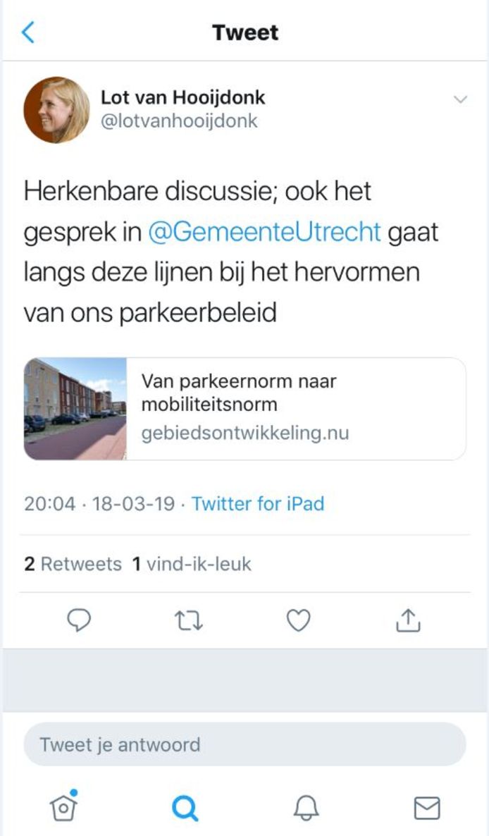 De gewraakte tweet van Lot van Hooijdonk op de dag van de aanslag in Utrecht.