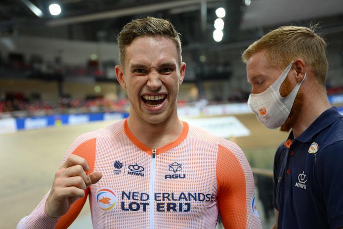 Harrie Lavreysen blijft heersen op de keirin.
