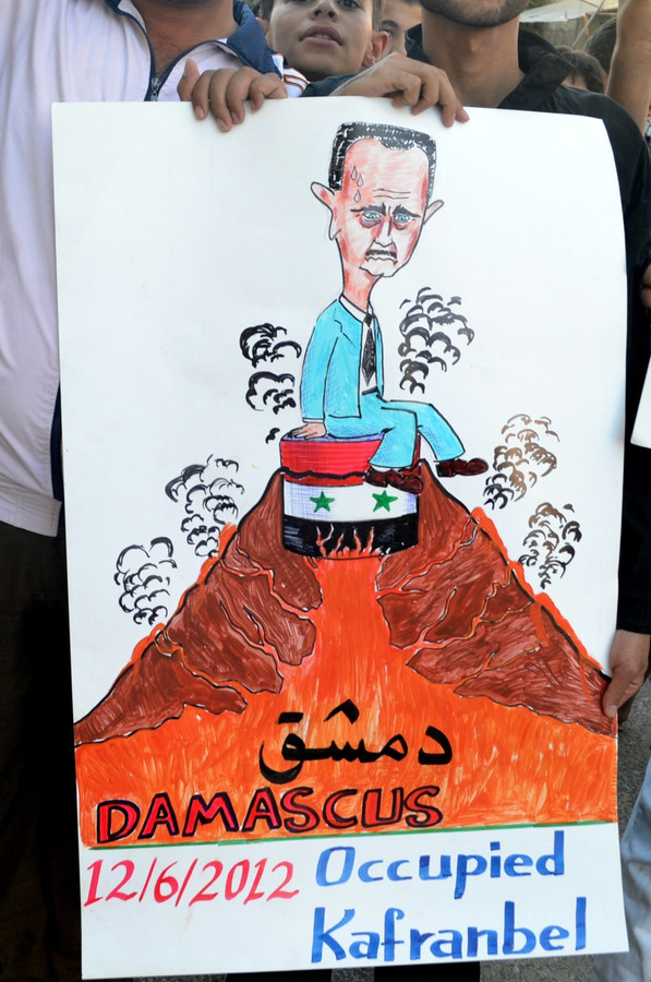 Proteste tegen Assad in Idlib.