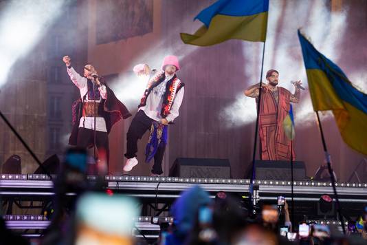 Kalush Orchestra, de Oekraïense winnaar van het Eurovisie Songfestival.