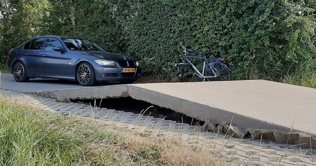 Wegdek komt halve meter omhoog door hitte in Biggekerke