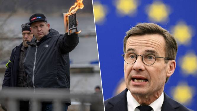Extreemrechtse provocateur verbrandt koran tijdens betoging in Stockholm, Zweedse premier betreurt "heel respectloze daad”