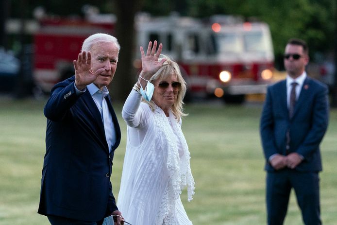 President Joe Biden en first lady Jill Biden.
